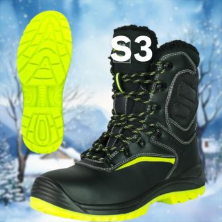 Bezpečnostná obuv, kategória ochrany S3 SR Zateplene ochrane topánky s atraktívnym moderným dizajnom vyrobená z hovädzej kože